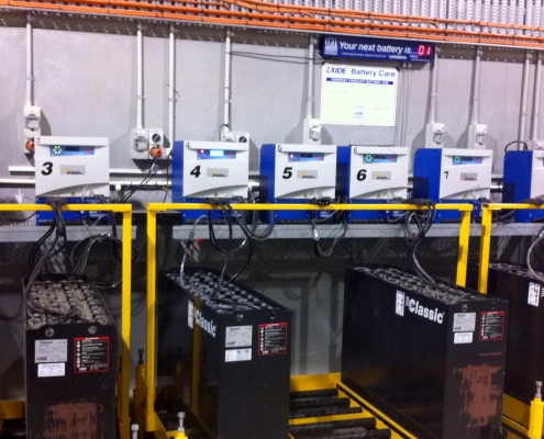 Q Master Automated Forklift Battery Rotation Management System Australia Battery Room (5)