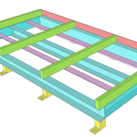 Battery Storage Racking Stand - 3 Bay Fixed