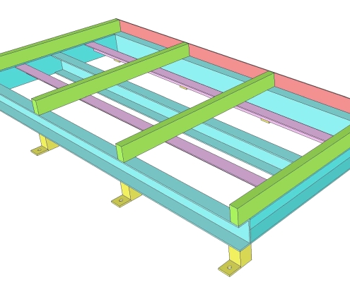 Battery Storage Racking Stand - 3 Bay Fixed